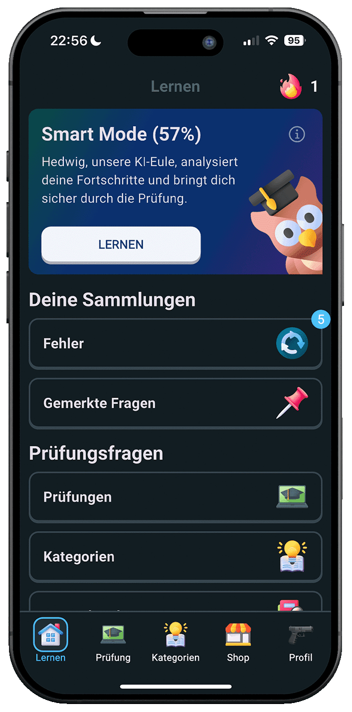 Lernende Person nutzt den Kurs mobil